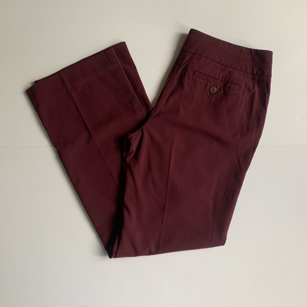 Vintage Ann TAYLOR LOFT burgundy low rise trousers